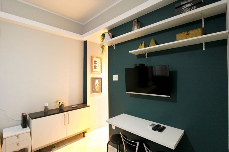 Atlantico Loft- Beira mar até 4, com vista interna